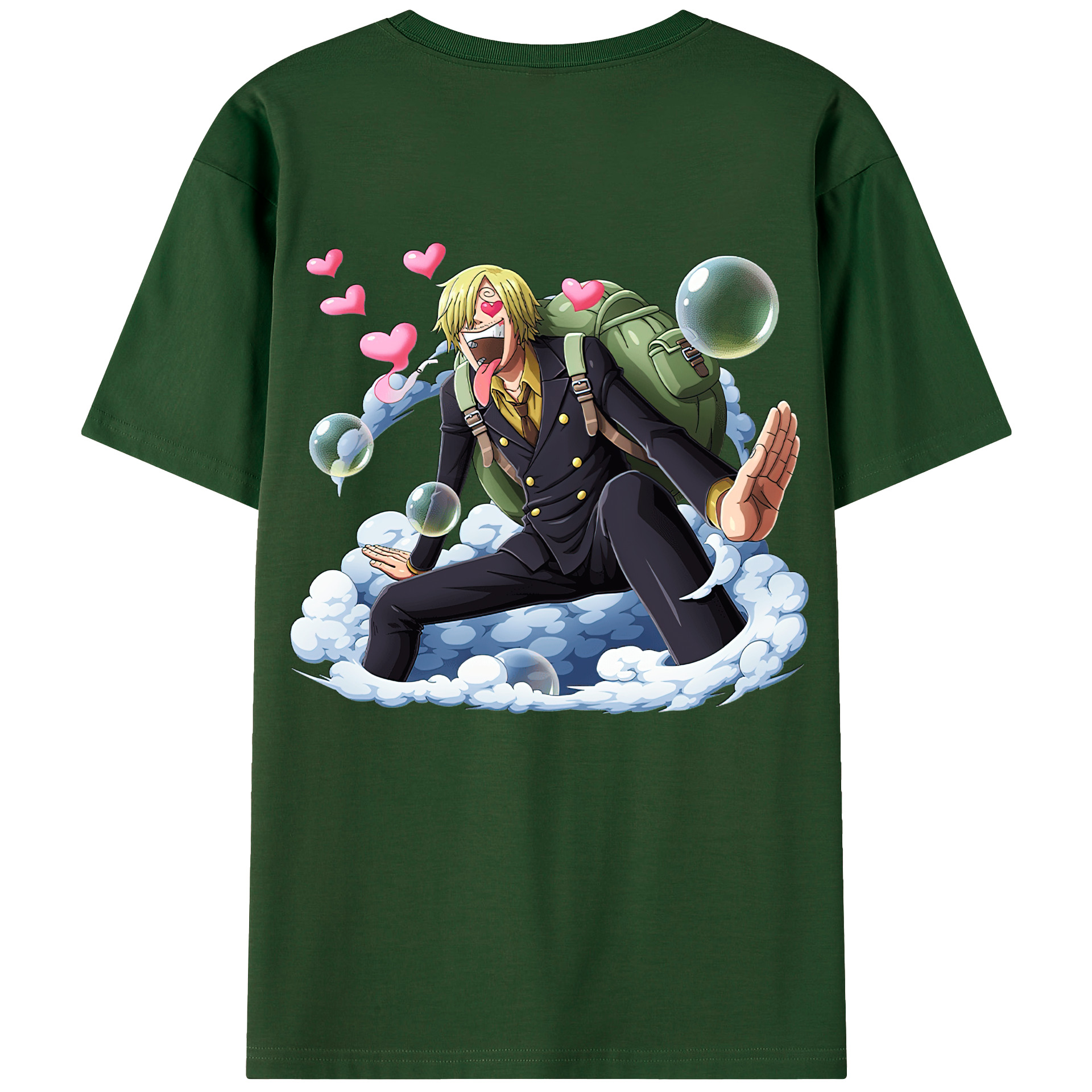 ワンピース サンジ ONE PIECE Sanji 綿100％半袖Tシャツ（背面プリント）